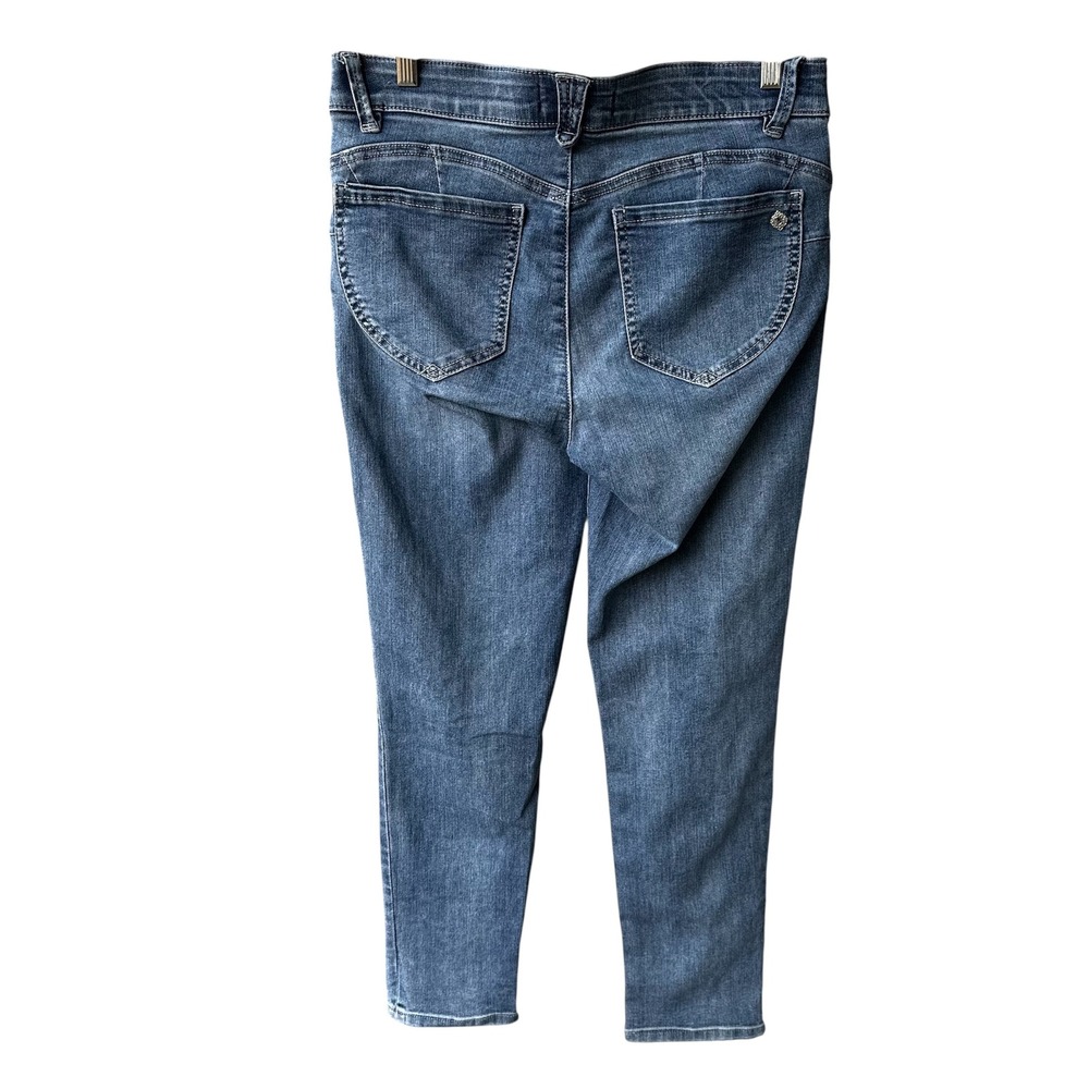 Democracy Jeans Pants Ab solution Skinny Medium Wash Blue Denim Womens Size 8 - Picture 2 of 7